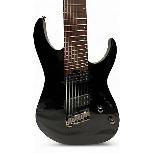 Ibanez Used Ibanez RGMS8 8-STRING MULTI-SCALE Black Solid Body Electric Guitar Black