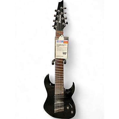 Used Ibanez RGMS8 Black Solid Body Electric Guitar