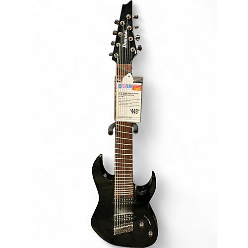 Used Ibanez RGMS8 Black Solid Body Electric Guitar Black