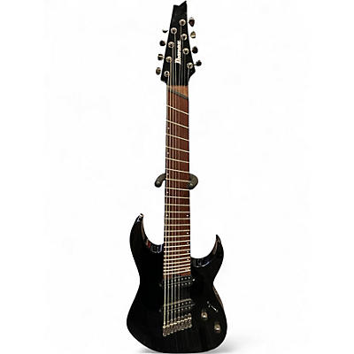 Used Ibanez RGMS8 Black Solid Body Electric Guitar