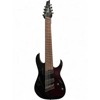 Used Ibanez RGMS8 Black Solid Body Electric Guitar