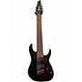 Used Ibanez RGMS8 Black Solid Body Electric Guitar Black