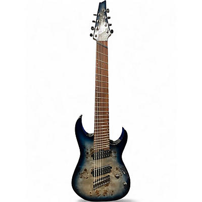 Used Ibanez RGMS8PB COSMIC BLUE STARBURST Solid Body Electric Guitar