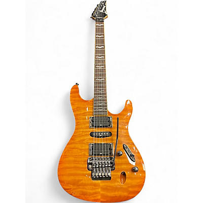 Used Ibanez S470DXQM Amber Solid Body Electric Guitar