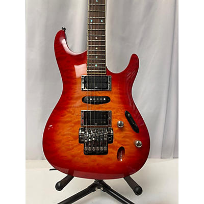 Ibanez Used Ibanez S470DXQM Cherry Sunburst Solid Body Electric Guitar