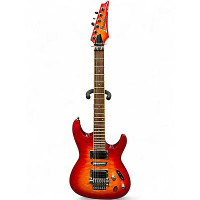 Used Ibanez S470DXQM Red Viking Solid Body Electric Guitar