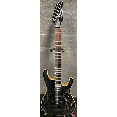 Ibanez Used Ibanez S570AH SILVER WAVE BLACK Solid Body Electric Guitar