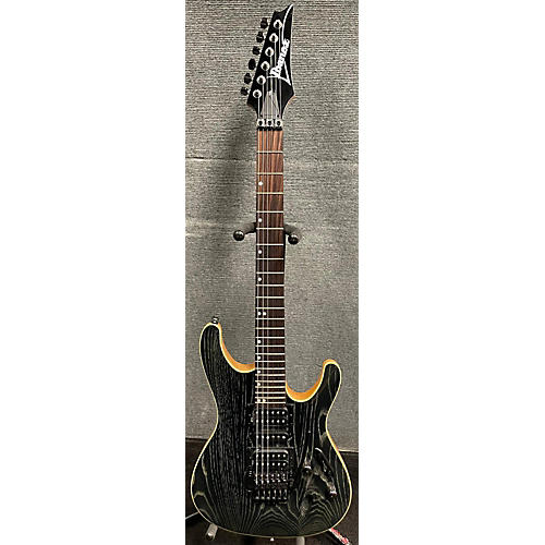 Ibanez Used Ibanez S570AH SILVER WAVE BLACK Solid Body Electric Guitar SILVER WAVE BLACK