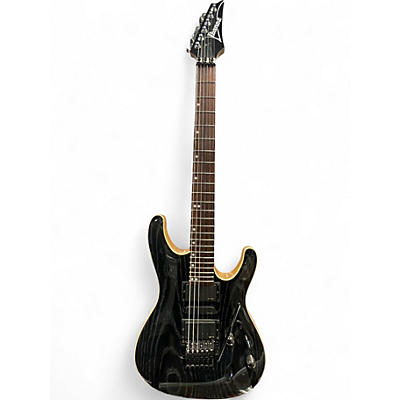 Used Ibanez S570AH SILVER WAVE BLACK Solid Body Electric Guitar