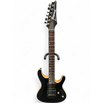 Used Ibanez S570AH SILVER WAVE BLACK Solid Body Electric Guitar