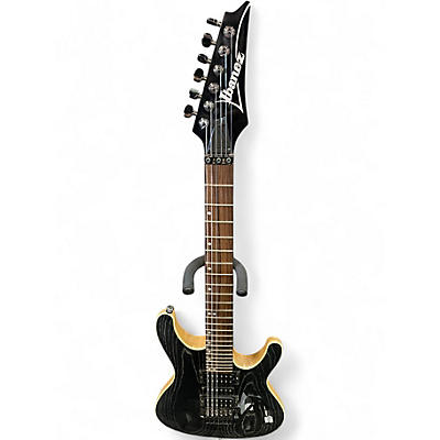 Used Ibanez S570AH Trans Black Solid Body Electric Guitar