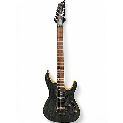 Used Ibanez S570B S Series Black and White Solid Body Electric Guitar