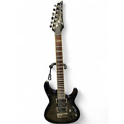 Used Ibanez S571DXQM Trans Black Solid Body Electric Guitar