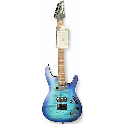 Used Ibanez S621QM Blue Solid Body Electric Guitar