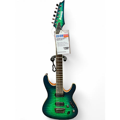 Used Ibanez S6521Q Surreal Blue Burst Solid Body Electric Guitar Surreal Blue Burst