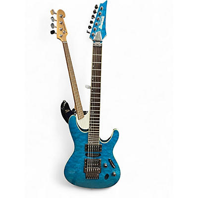Used Ibanez S6570Q Prestige Series Ocean Turquoise Solid Body Electric Guitar