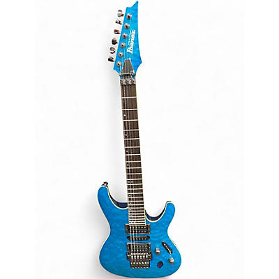 Used Ibanez S6570Q natural blue Solid Body Electric Guitar