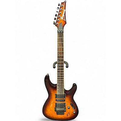 Used Ibanez S670QM 2 Tone Sunburst Solid Body Electric Guitar