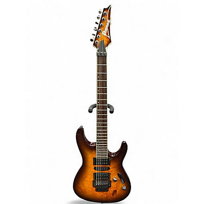 Used Ibanez S670QM 2 Tone Sunburst Solid Body Electric Guitar