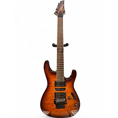 Used Ibanez  S670QM AMBER BURST  Solid Body Electric Guitar