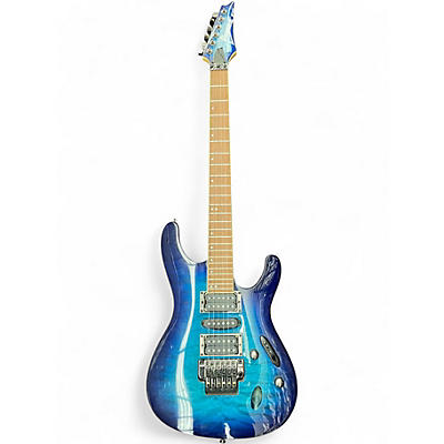 Used Ibanez S670QM BLUE Solid Body Electric Guitar