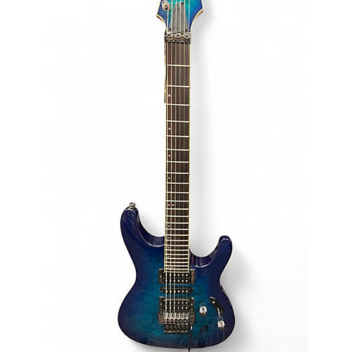 Used Ibanez S670QM Blue Burst Solid Body Electric Guitar Blue Burst