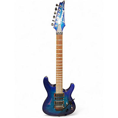 Used Ibanez S670QM Blue Sapphire Solid Body Electric Guitar