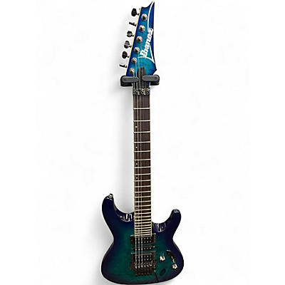 Used Ibanez S670QM Blue Solid Body Electric Guitar