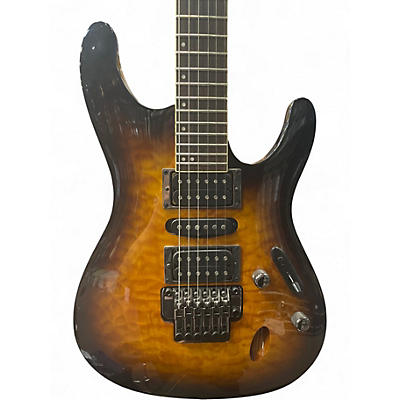 Used Ibanez S670QM DRAGON EYE BURST Solid Body Electric Guitar