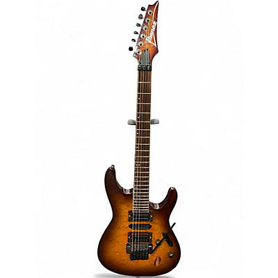 Used Ibanez S670QM DRAGON EYE BURST Solid Body Electric Guitar
