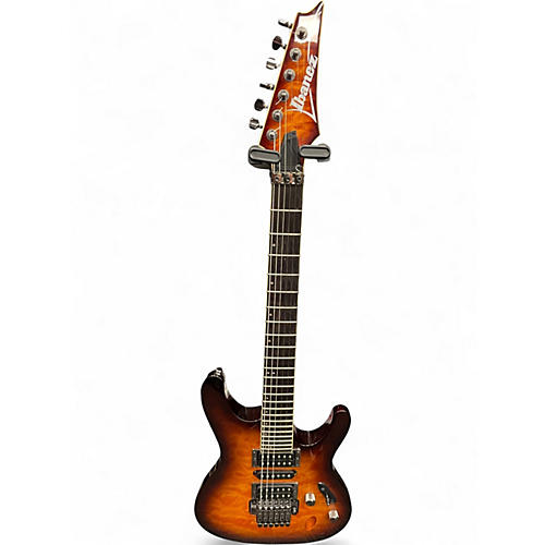 Used Ibanez S670QM Dragon Eye Burst Solid Body Electric Guitar Dragon Eye Burst