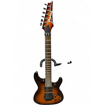 Used Ibanez S670QM Dragon Eye Burst Solid Body Electric Guitar