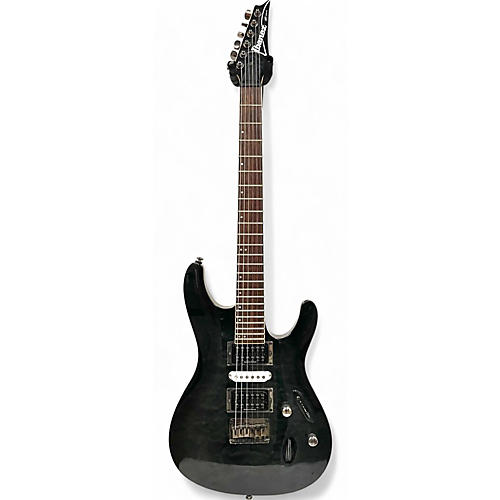 Ibanez Used Ibanez S671QM Trans Black Solid Body Electric Guitar Trans Black