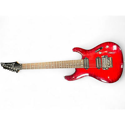 Used Ibanez S7420QM S Series Candy Apple Red Solid Body Electric Guitar