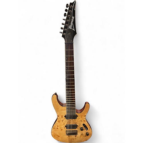 Used Ibanez S7721PB Natural Solid Body Electric Guitar Natural