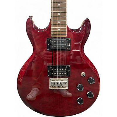 Used Ibanez SA160QM RED QUILT Solid Body Electric Guitar