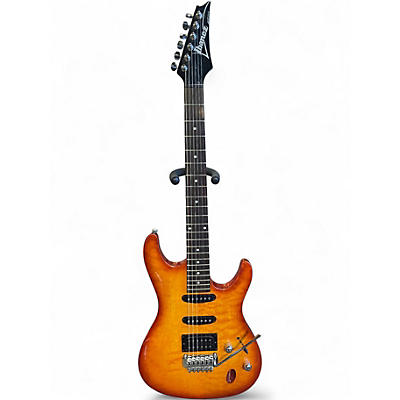 Used Ibanez SA160QM Sienna Sunburst Solid Body Electric Guitar