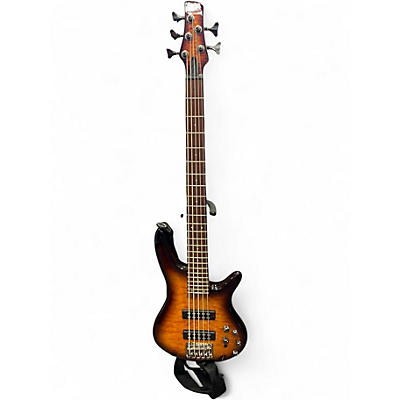Used Ibanez SDGR 5 STRING  2 Tone Sunburst Electric Bass Guitar