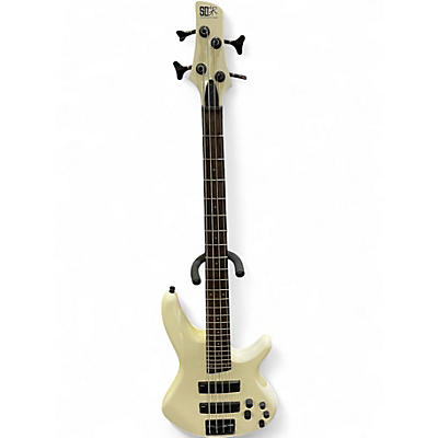 Used Ibanez SDGR Pearl White Electric Bass Guitar