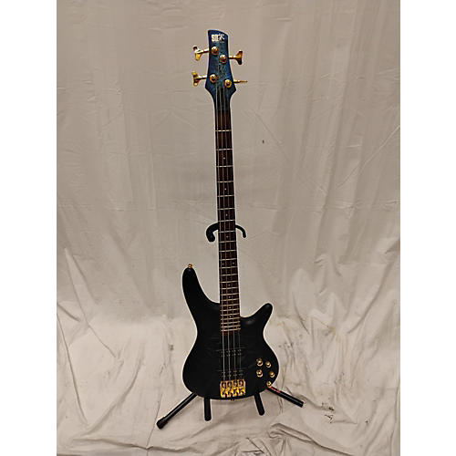 Ibanez Used Ibanez SDGR SR300EDX Black Ice Frozen Matte Electric Bass Guitar Black Ice Frozen Matte