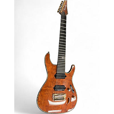 Used Ibanez SIX27FDBG Iron Label 7 String Bubinga Solid Body Electric Guitar