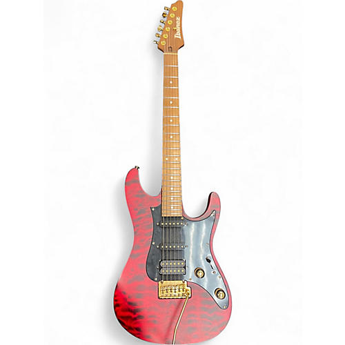 Used Ibanez SLM10 Scott LePage Signature Transparent Red Solid Body Electric Guitar Transparent Red