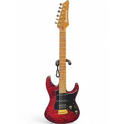 Used Ibanez SLM10 Trans Red Solid Body Electric Guitar