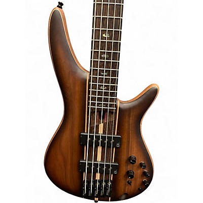 Used Ibanez SR 1355B Premium  Trans Brown Electric Bass Guitar