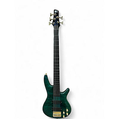 Used Ibanez SR1205FL Green Electric Bass Guitar