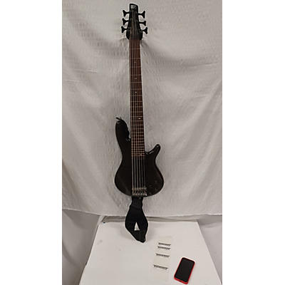 Ibanez Used Ibanez SR1206E 6 String Seethru Black Electric Bass Guitar