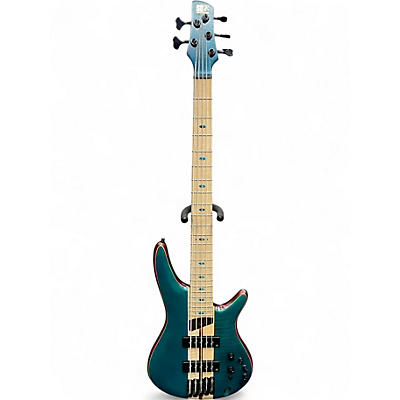 Used Ibanez SR1425B Caribbean Green Electric Bass Guitar