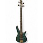 Used Ibanez SR2400 Premium Green Electric Bass Guitar Green