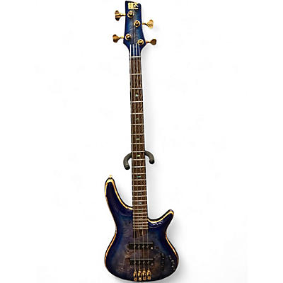 Used Ibanez SR2600 Premium Blue Electric Bass Guitar