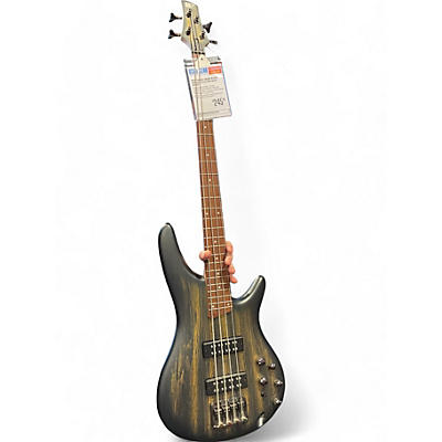 Used Ibanez SR300 Black and Gold Electric Bass Guitar